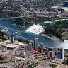 Niagara iš viršaus: matyti Kanados ir JAV pusės